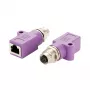 EXSYS M12 D-koodi 4-pin naaras RJ45 naaras teollisuus Ethernet-adapteri EX-49521