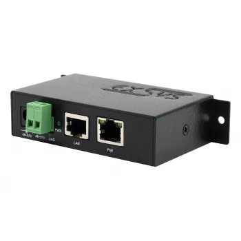 EXSYS EX-6009POE 90W Gigabit PoE++ injektori, 48-57V DC riviliitintulo, IEEE 802.3bt Type 4, DIN-kisko-/seinäasennus