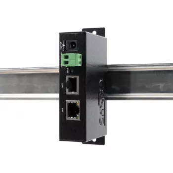 EXSYS EX-6009POE 90W Gigabit PoE++ injektori, 48-57V DC riviliitintulo, IEEE 802.3bt Type 4, DIN-kisko-/seinäasennus