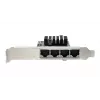EXSYS Quad 5 Gigabit Ethernet PCIe x4 kortti (Realtek RTL8126) EX-60154
