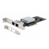 EXSYS Dual 10 Gigabit Ethernet PCIe x4 kortti, Intel X550-AT2, 2x RJ45, Low-Profile EX-60222