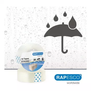 Rapesco 1807 läpinäkyvä teippi 19mm x 33m, 10 rullaa