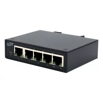 EXSYS 5-porttinen teollisuus Ethernet-kytkin, 10/100 Mbps, DIN-kisko, -40° - +75°C EX-6200-T