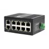 EXSYS Mini 10-porttinen teollisuus Gigabit PoE+ kytkin, web-hallittava (EX-62036MPOE)