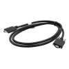 EXSYS USB 3.2 Gen 2x1 Type-C kaapeli lukittuvilla peukaloruuvilla, 1,0m, musta EX-K1592V-1.0