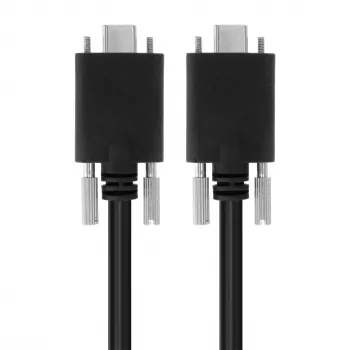 EXSYS USB 3.2 Gen 2x1 Type-C -kaapeli peukaloruuveilla, 3,0 m, musta EX-K1592V-3.0