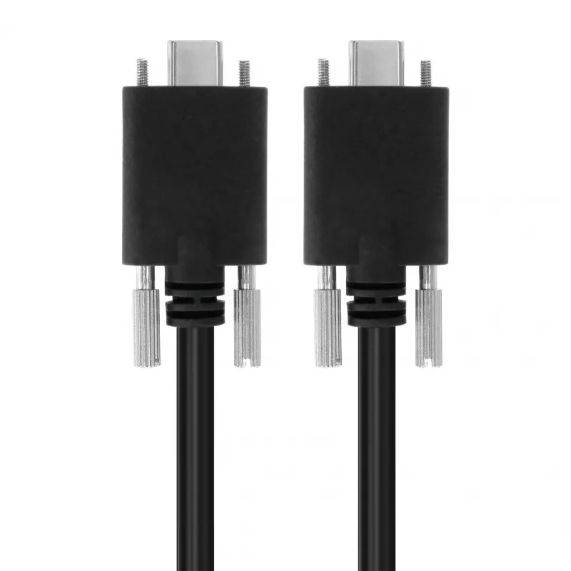 EXSYS USB 3.2 Gen 2x1 Type-C -kaapeli peukaloruuveilla, 3,0 m, musta EX-K1592V-3.0