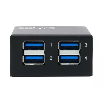 EXSYS USB 3.2 Gen1 4-porttinen metallikeskitin 15KV ESD-suojauksella (EX-11240HMS)