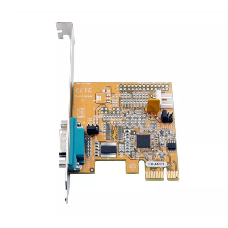 EXSYS EX-44081 PCIe 1-portti RS-232 sarjakortti, ASIX AX99100, Low Profile