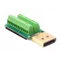 EXSYS EX-49052 DisplayPort-liitin 20-pin ruuviliitinrimaan sovitin