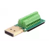 EXSYS EX-49052 DisplayPort-liitin 20-pin ruuviliitinrimaan sovitin