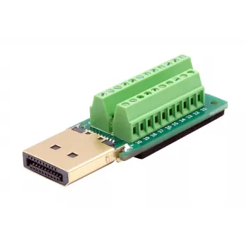 EXSYS EX-49052 DisplayPort-liitin 20-pin ruuviliitinrimaan sovitin