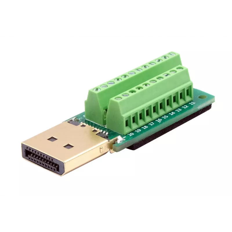 EXSYS EX-49052 DisplayPort-liitin 20-pin ruuviliitinrimaan sovitin