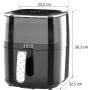 QUIN 4,5L digitaalinen kiertoilmakypsennin, 1500W, 80-200°C, 60 min ajastin, 8 esiasetusta, musta
