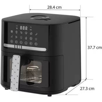 QUIN YJ-6505ADV digitaalinen kiertoilmakypsennin 6,5L musta