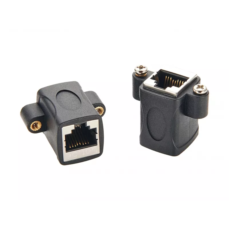 EXSYS EX-49306 Cat.5e RJ45 naaras-naaras Keystone sovitinmoduuli, musta