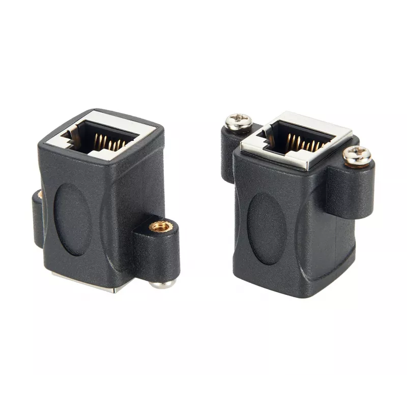 EXSYS EX-49306 Cat.5e RJ45 naaras-naaras Keystone sovitinmoduuli, musta