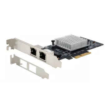 EXSYS EX-60202 Dual 1 Gigabit Ethernet PCIe x4 kortti, Intel I350-AM2 piirisarja, 2x RJ45, Low Profile -peitelevy sisältyy