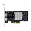 EXSYS EX-60202 Dual 1 Gigabit Ethernet PCIe x4 kortti, Intel I350-AM2 piirisarja, 2x RJ45, Low Profile -peitelevy sisältyy