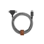 Native Union Belt Cable Duo USB-C - USB-C/Lightning punottu kaapeli 1,5 m musta