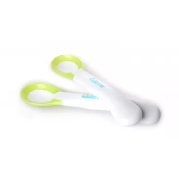 Kidsme lämpötilanäyttöiset ruokintalusikat, 2 kpl pakkaus, lime, 6m+