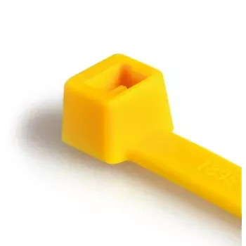 HellermannTyton T30R-PA66-YE sisähampainen kaapelinippuside, 150mm x 3,5mm, keltainen, 100 kpl:n pakkaus 111-03006