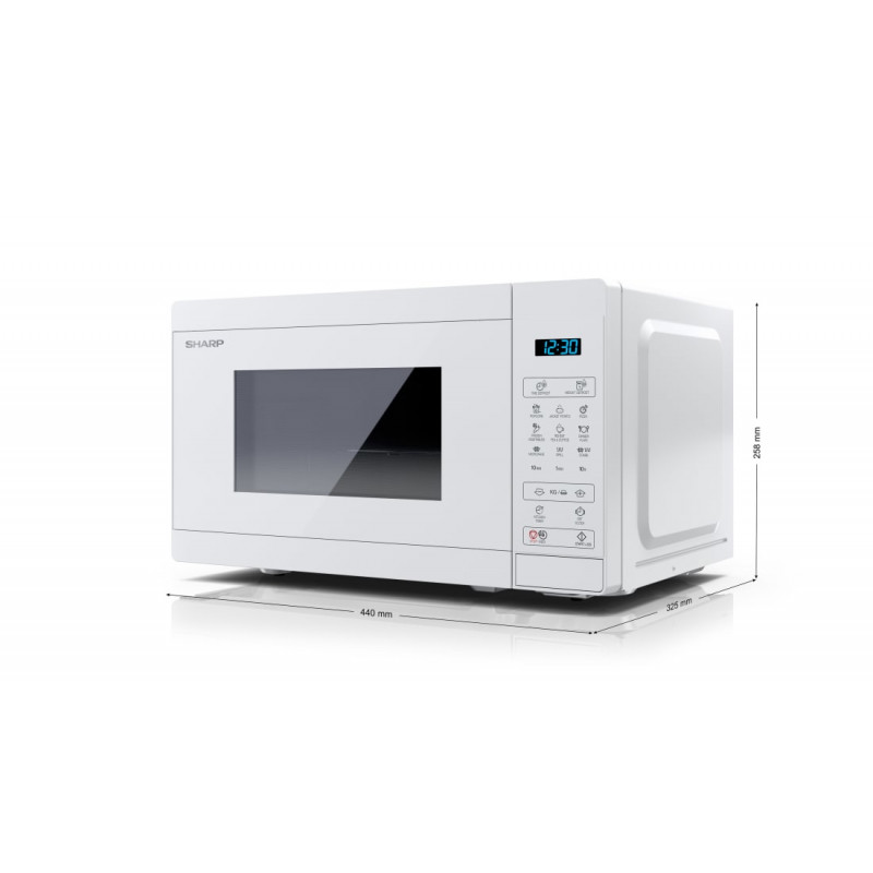 Sharp YC-MG02E-C 2-in-1 yhdistelmämikroaaltouuni grillillä, 20 L, 800 W, kerma
