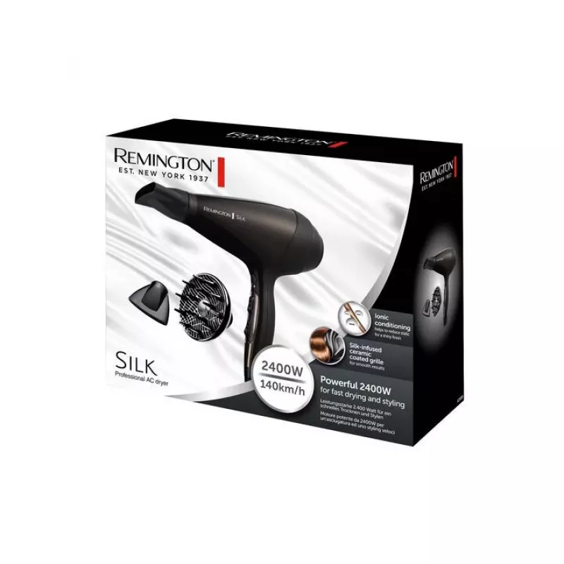 Remington Silk AC hiustenkuivaaja, 2400W, musta