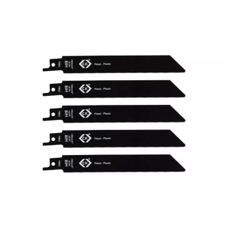 C.K Tools T0822 puukkosahanterät 18 TPI, 150 mm, 5 kpl:n pakkaus