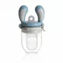 Kidsme Food Feeder Medium Azure – silikoninen vauvan hedelmä- ja vihannespurennusrengas, 4 kk+