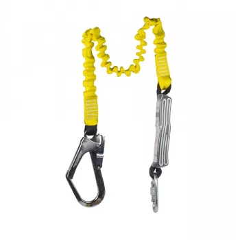 C.K Tools T8008 putoamisenestovaljaat iskunvaimentimella, 2 m, yksijalkainen, teräksinen karabiinihaka ja rakennustelinekoukku, EN 354/355/362