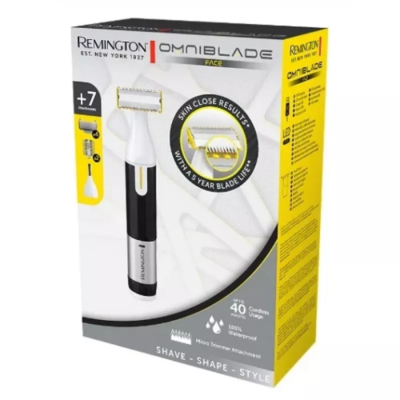 Remington Omniblade langaton partakone, hopea/musta