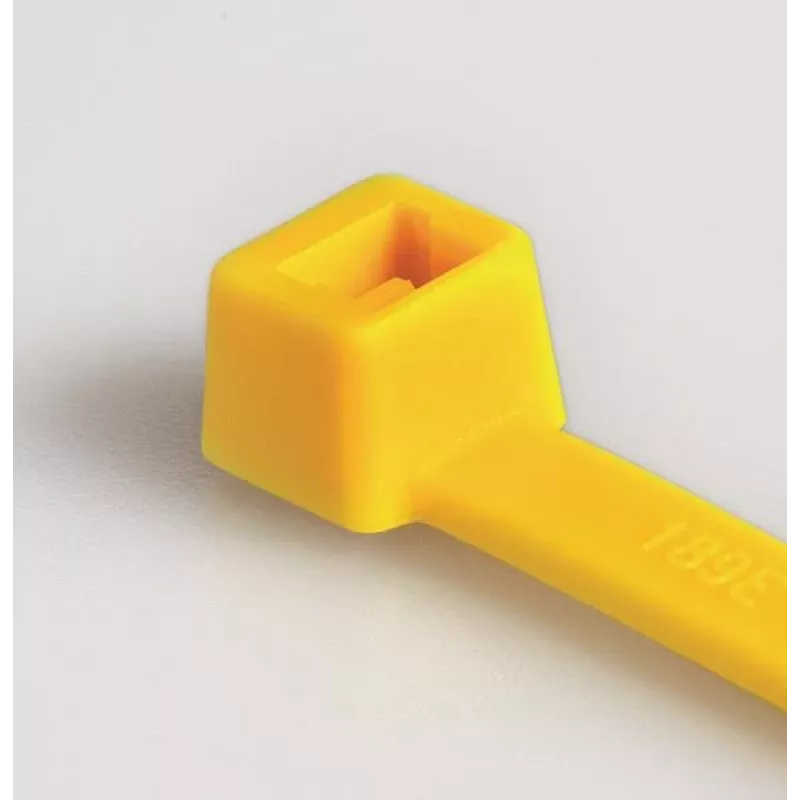 HellermannTyton T50R nippuside, polyamidi 6.6, keltainen, 200 mm x 4,6 mm, 100 kpl:n pakkaus 111-04805