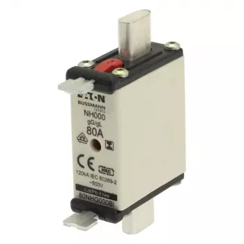 Eaton 80NHG000BI NH-sulake 80 A 500 V AC koko 000 mekaanisella ilmaisimella, 3 kpl:n pakkaus