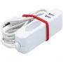 EXERTIS CONNECT jatkojohto 2 USB-liitännällä, valkoinen, 1,5 m 808521