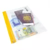 Rapesco Zippi Bags A5+ vetoketjupussit, 250 x 195 mm, läpinäkyvä sinisellä, oranssilla, vihreällä, punaisella, keltaisella reunalla, 5 kpl:n pakkaus 1502