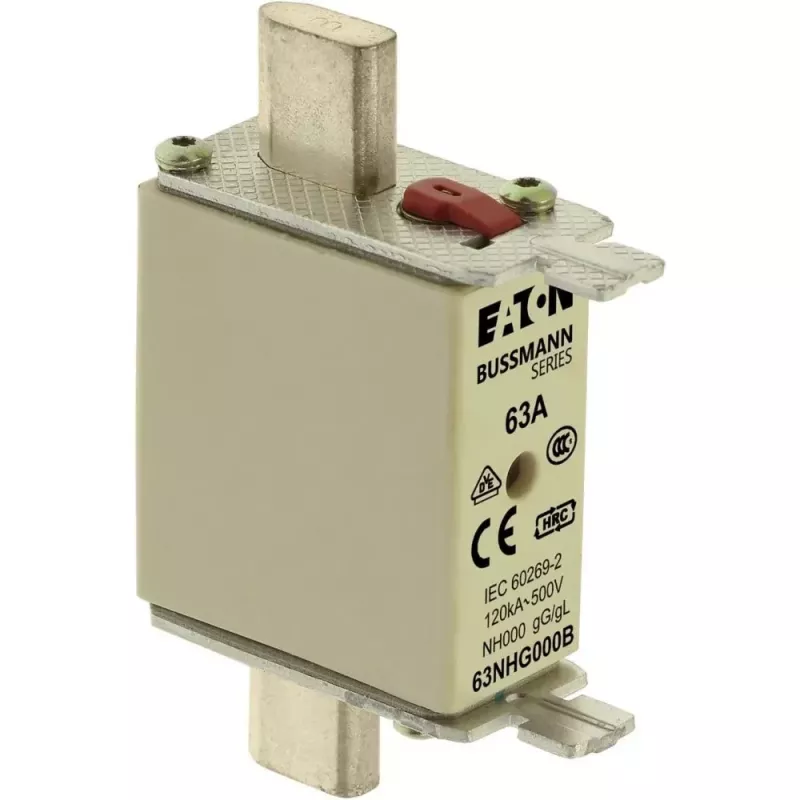 Eaton 63NHG000B NH-sulake, koko 0, 63 A, 500 V AC, gG