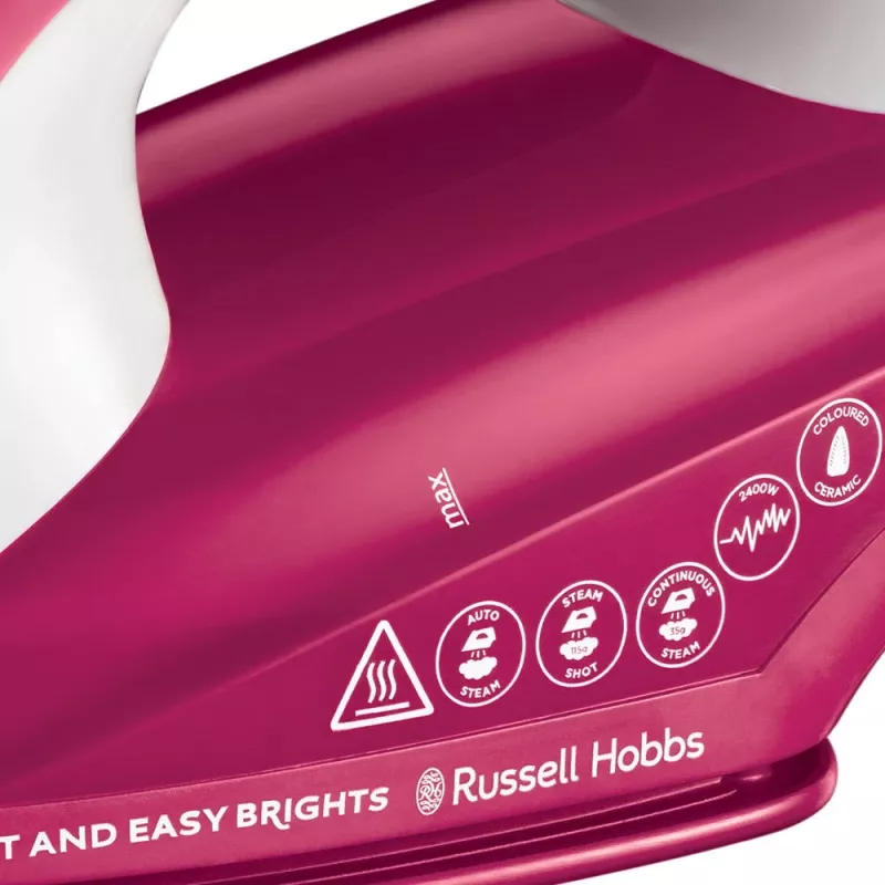 Russell Hobbs Light & Easy Pro 2400W höyrysilitysrauta Easy Brights Berry (26480-56)