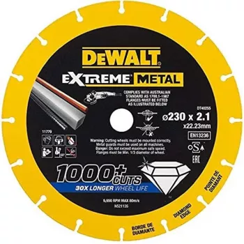 DEWALT DT40255-QZ EXTREME katkaisulaikka 125 x 1,0 x 22,23 mm metallille ja ruostumattomalle teräkselle