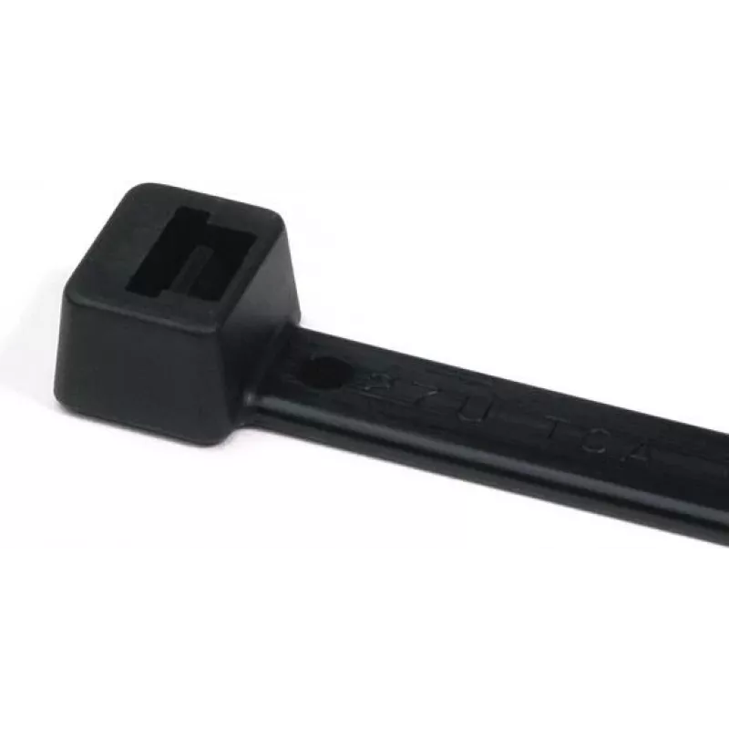 HellermannTyton T50R musta polyamidi nippuside 200mm x 4,6mm, 100 kpl:n pakkaus 111-04950
