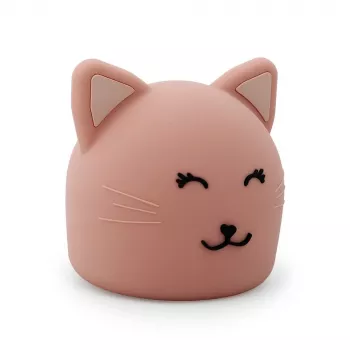 Trixie Baby yöpöytävalaisin kissa - ladattava LED-silikoni valaisin kosketusanturilla, lämmin valkoinen & 7 värin vaihto