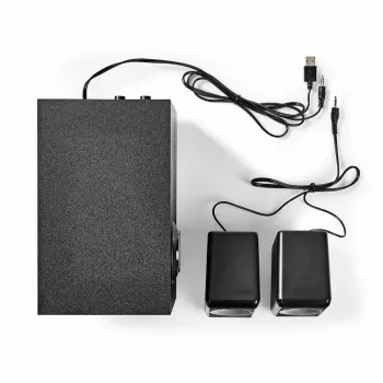Nedis CSPR10021BK 2.1 PC-kaiutinsarja, 33 W, USB-virta, musta