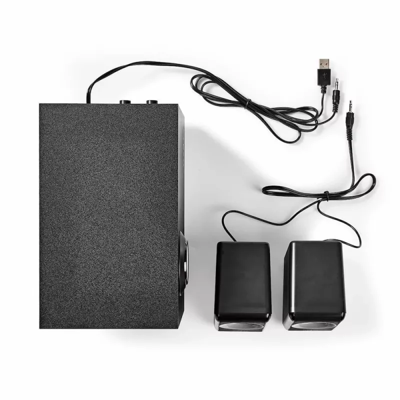 Nedis CSPR10021BK 2.1 PC-kaiutinsarja, 33 W, USB-virta, musta