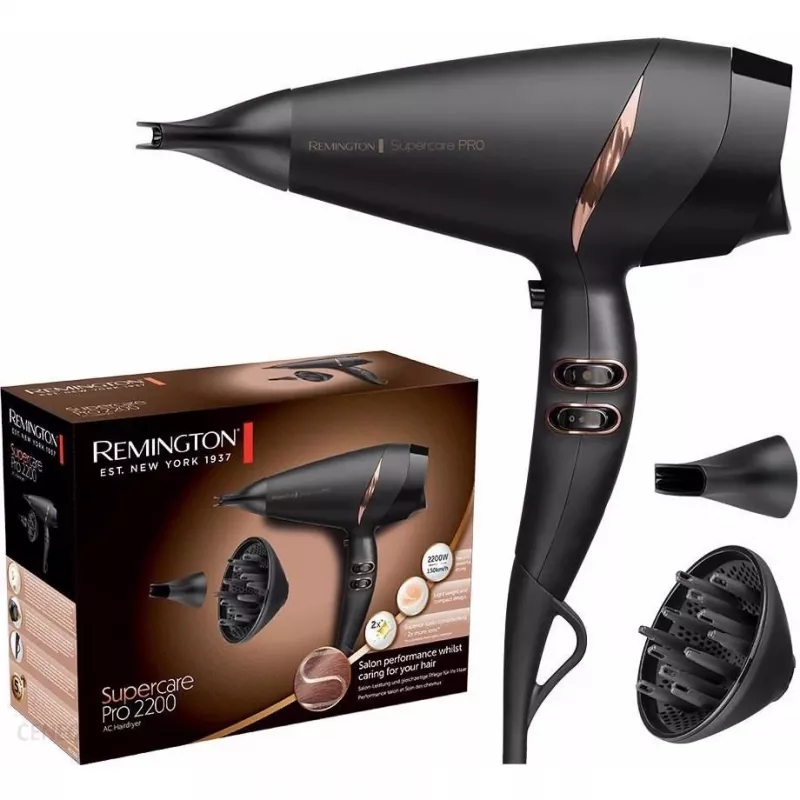 Remington Supercare Pro AC7200 hiustenkuivaaja, 2200W, musta