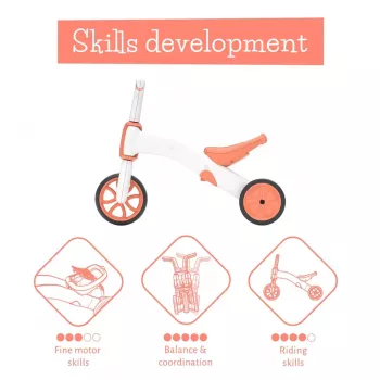 Chillafish Bunzi 2-in-1 juoksupyörä ja kolmipyörä, flamingo pinkki, 1-3 vuotta
