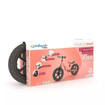 Chillafish Charlie Sport 12 juoksupyörä, Flamingo Pink, 2-5-vuotiaille