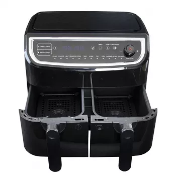 Gastronoma Dual Basket -kiertoilmakypsennin 9L 2400W musta