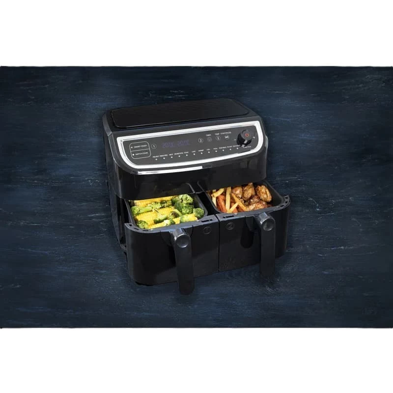 Gastronoma Dual Basket -kiertoilmakypsennin 9L 2400W musta