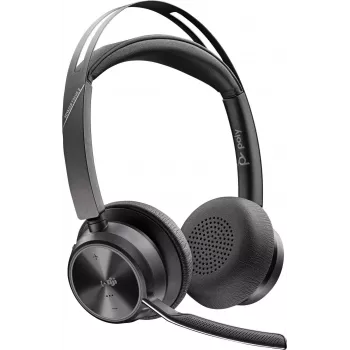 HP POLY Voyager Focus 2 Microsoft Teams -sertifioitu stereo-Bluetooth-kuulokemikrofoni lataustelineellä