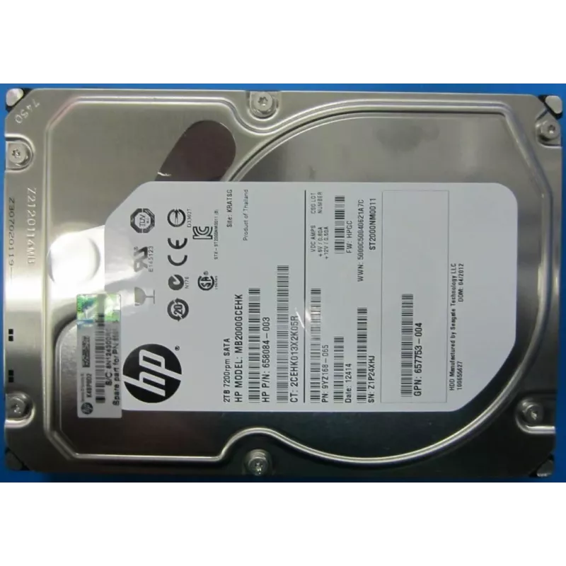 HP Enterprise 2TB 7.2K RPM SATA 3,5 tuuman LFF Midline kiintolevy (659570-001)